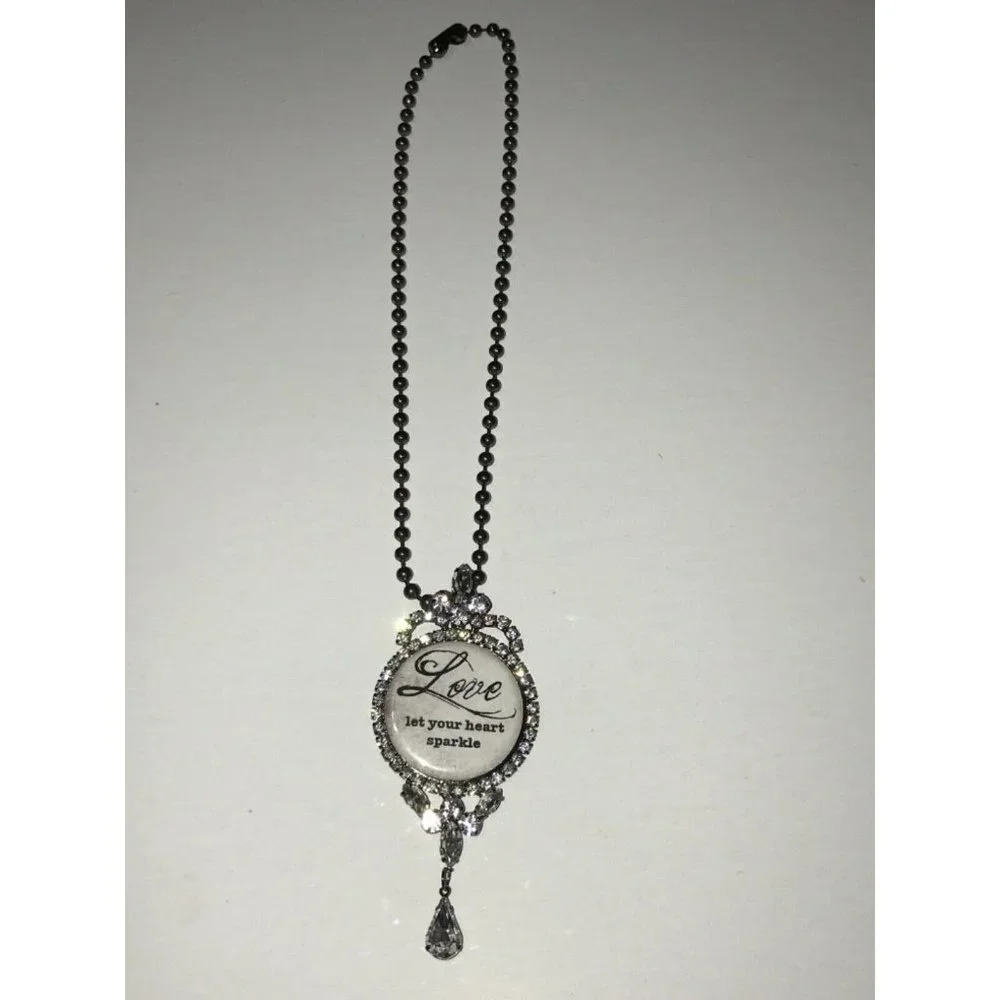 Love Let Your Heart Sparkle Adjustable Boutique‎ Bling NECKLACE Costume Jewelry